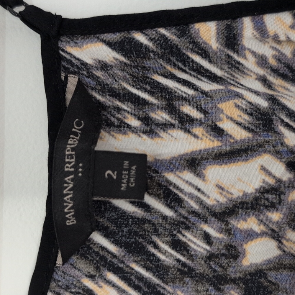 Banana Republic Abstract Pattern Black & White Jumpsuit Size 2 - Picture 5 of 10